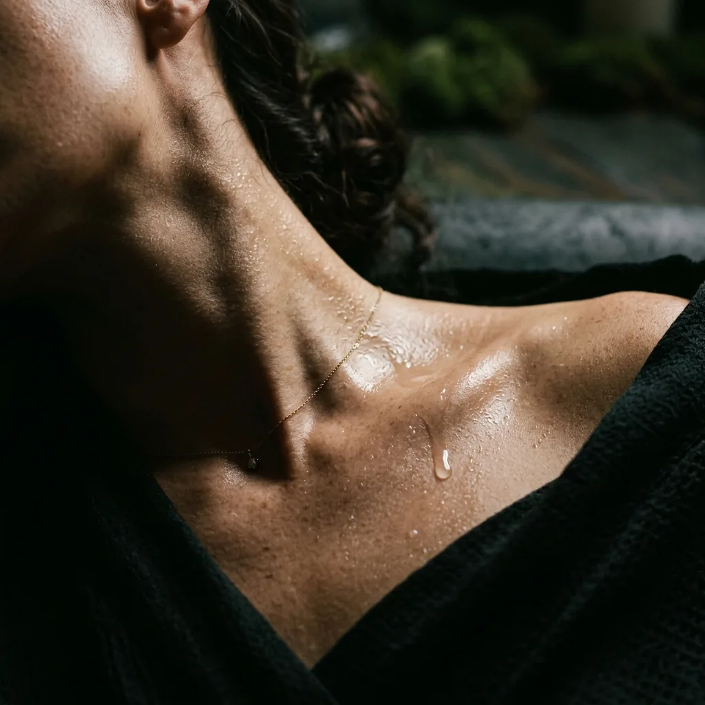 Gepflegte Haut nach Lymphdrainage-Behandlung — natürlicher Glow